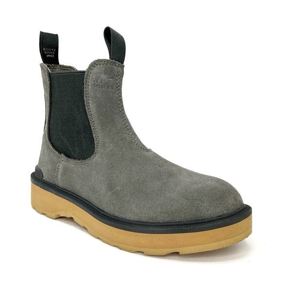 Sorel Hi-Line Chelsea Ankle Boot Women’s Size Size 6.5 Gray Waterproof Suede EUC - Picture 1 of 12